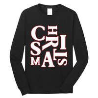 Christmas Typography Santa Claus Christmas Pj Pajama Top Long Sleeve Shirt