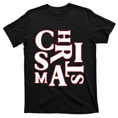 Christmas Typography Santa Claus Christmas Pj Pajama Top T-Shirt