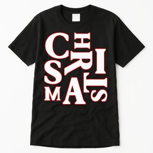 Christmas Typography Santa Claus Christmas Pj Pajama Top Tall T-Shirt