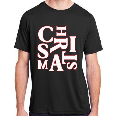 Christmas Typography Santa Claus Christmas Pj Pajama Top Adult ChromaSoft Performance T-Shirt