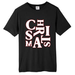 Christmas Typography Santa Claus Christmas Pj Pajama Top Tall Fusion ChromaSoft Performance T-Shirt