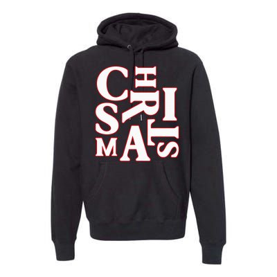 Christmas Typography Santa Claus Christmas Pj Pajama Top Premium Hoodie