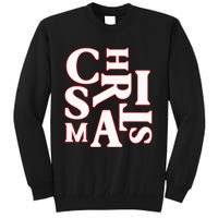 Christmas Typography Santa Claus Christmas Pj Pajama Top Tall Sweatshirt