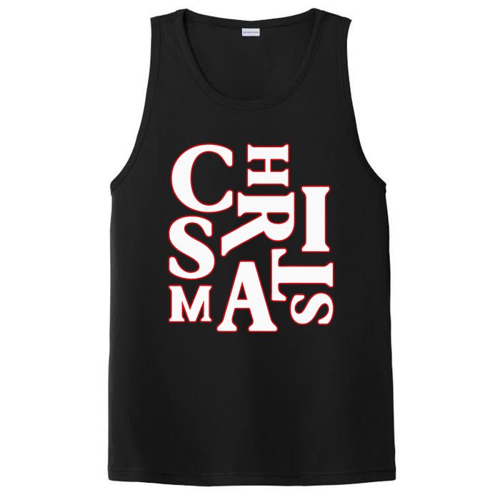 Christmas Typography Santa Claus Christmas Pj Pajama Top PosiCharge Competitor Tank