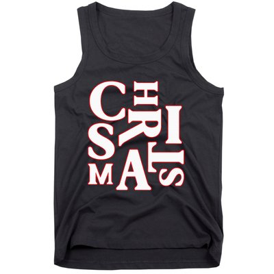 Christmas Typography Santa Claus Christmas Pj Pajama Top Tank Top