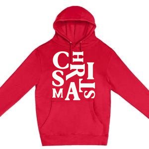 Christmas Typography Santa Claus Christmas Pj Pajama Top Premium Pullover Hoodie