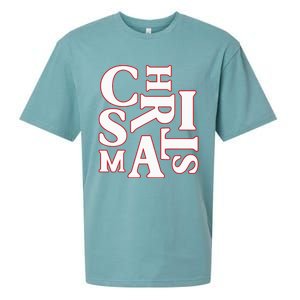 Christmas Typography Santa Claus Christmas Pj Pajama Top Sueded Cloud Jersey T-Shirt