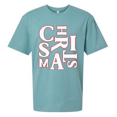 Christmas Typography Santa Claus Christmas Pj Pajama Top Sueded Cloud Jersey T-Shirt