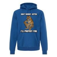 Cringey Tees Store I’Ll Protect You Kitten Cringey Premium Hoodie