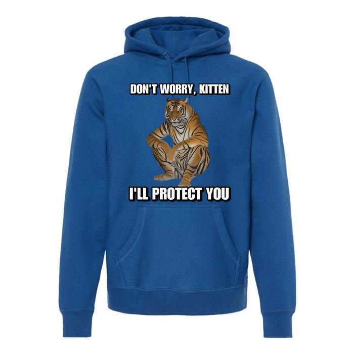 Cringey Tees Store I’Ll Protect You Kitten Cringey Premium Hoodie