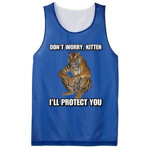 Cringey Tees Store I’Ll Protect You Kitten Cringey Mesh Reversible Basketball Jersey Tank