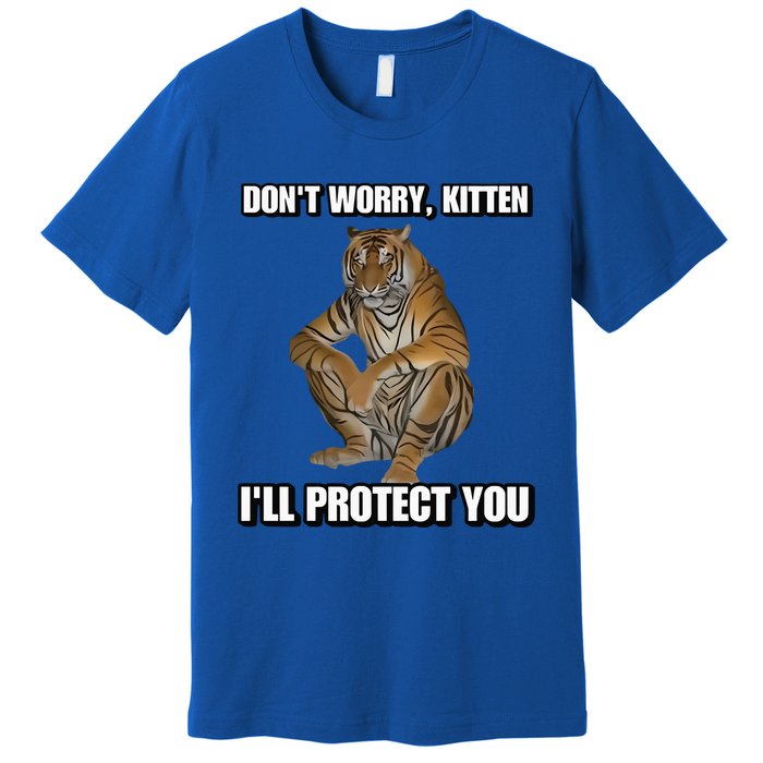 Cringey Tees Store I’Ll Protect You Kitten Cringey Premium T-Shirt