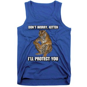 Cringey Tees Store I’Ll Protect You Kitten Cringey Tank Top