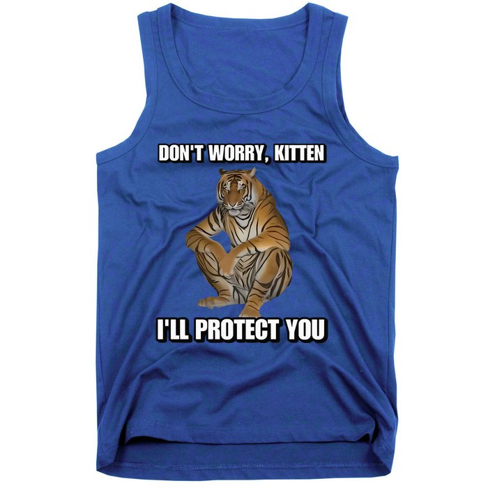 Cringey Tees Store I’Ll Protect You Kitten Cringey Tank Top