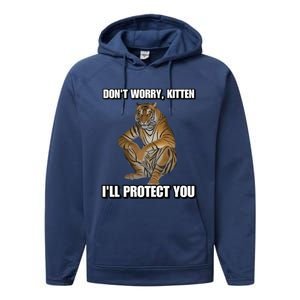 Cringey Tees Store I’Ll Protect You Kitten Cringey Performance Fleece Hoodie