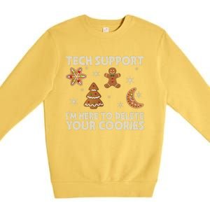 Christmas Tech Support Here To Delete Cookie Xmas Premium Crewneck Sweatshirt