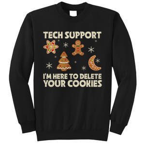 Christmas Tech Support Here To Delete Cookie Xmas Sweatshirt