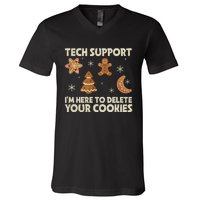 Christmas Tech Support Here To Delete Cookie Xmas V-Neck T-Shirt