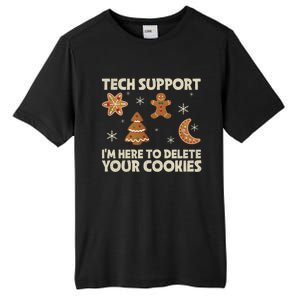 Christmas Tech Support Here To Delete Cookie Xmas Tall Fusion ChromaSoft Performance T-Shirt