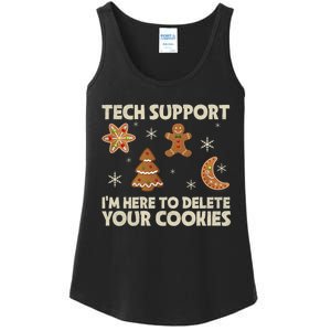 Christmas Tech Support Here To Delete Cookie Xmas Ladies Essential Tank