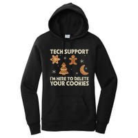 Christmas Tech Support Here To Delete Cookie Xmas Women's Pullover Hoodie