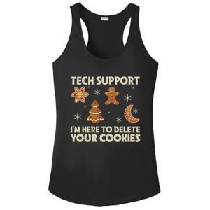 Christmas Tech Support Here To Delete Cookie Xmas Ladies PosiCharge Competitor Racerback Tank