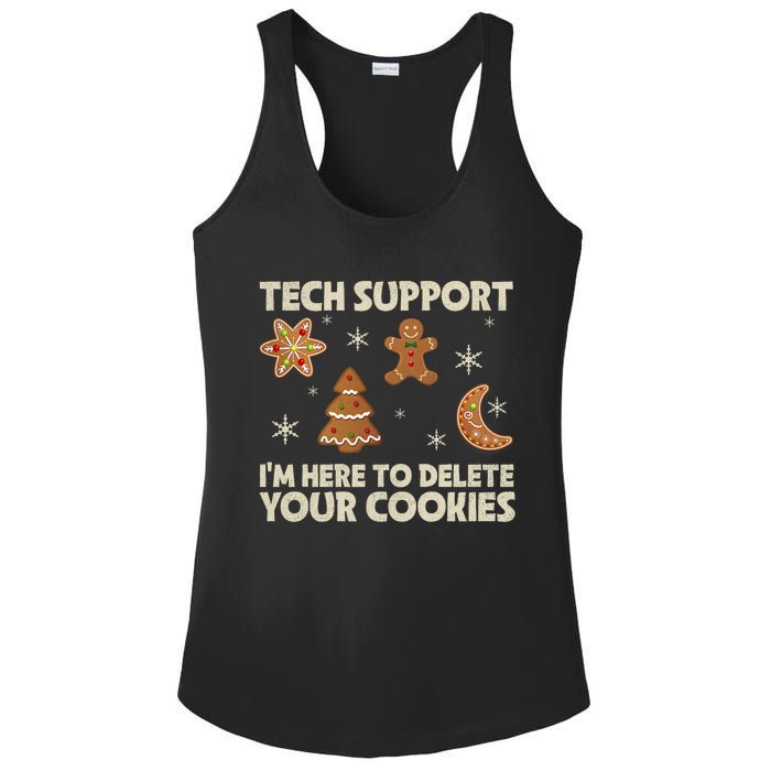 Christmas Tech Support Here To Delete Cookie Xmas Ladies PosiCharge Competitor Racerback Tank