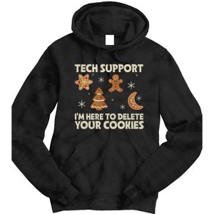 Christmas Tech Support Here To Delete Cookie Xmas Tie Dye Hoodie