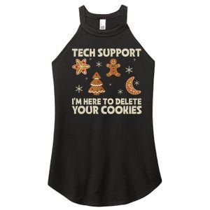 Christmas Tech Support Here To Delete Cookie Xmas Women's Perfect Tri Rocker Tank