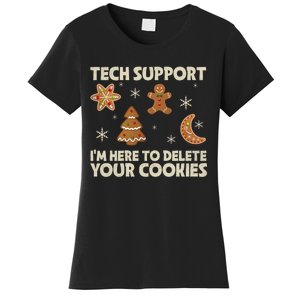 Christmas Tech Support Here To Delete Cookie Xmas Women's T-Shirt