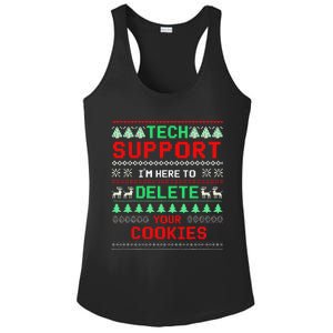 Christmas Tech Support Here To Delete Cookies Xmas(1) Ladies PosiCharge Competitor Racerback Tank