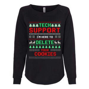 Christmas Tech Support Here To Delete Cookies Xmas(1) Womens California Wash Sweatshirt