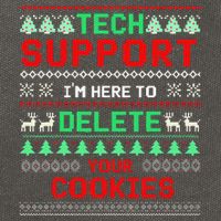 Christmas Tech Support Here To Delete Cookies Xmas(1) Cotton Canvas Backpack