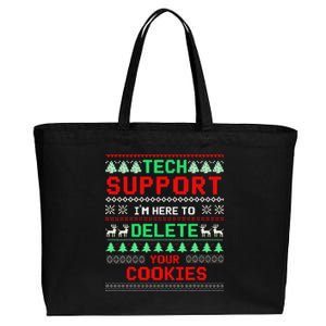 Christmas Tech Support Here To Delete Cookies Xmas(1) Cotton Canvas Jumbo Tote