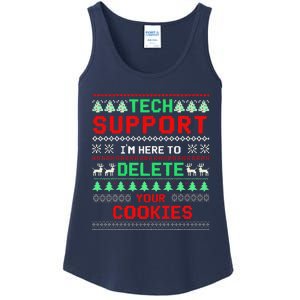 Christmas Tech Support Here To Delete Cookies Xmas(1) Ladies Essential Tank