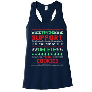 Christmas Tech Support Here To Delete Cookies Xmas(1) Women's Racerback Tank