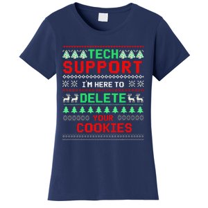 Christmas Tech Support Here To Delete Cookies Xmas(1) Women's T-Shirt