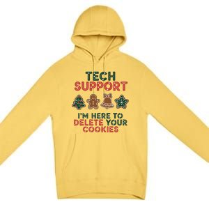 Christmas Tech Support Here To Delete Cookies Xmas Premium Pullover Hoodie