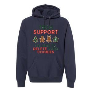 Christmas Tech Support Here To Delete Cookies Xmas Premium Hoodie