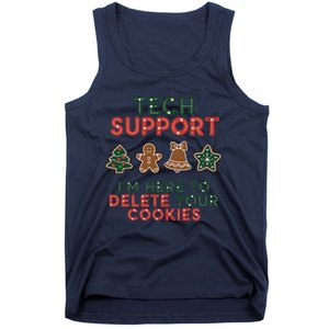 Christmas Tech Support Here To Delete Cookies Xmas Tank Top