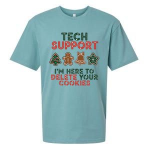 Christmas Tech Support Here To Delete Cookies Xmas Sueded Cloud Jersey T-Shirt