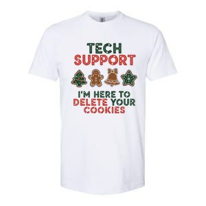 Christmas Tech Support Here To Delete Cookies Xmas Softstyle CVC T-Shirt