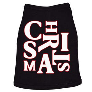 Christmas Typography Santa Claus Christmas Pj Pajama Top Doggie Tank