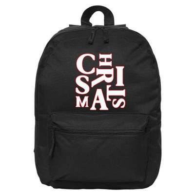 Christmas Typography Santa Claus Christmas Pj Pajama Top 16 in Basic Backpack