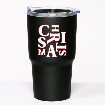 Christmas Typography Santa Claus Christmas Pj Pajama Top Tumbler