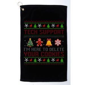 Christmas Tech Support Here To Delete Cookies Xmas Platinum Collection Golf Towel