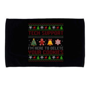 Christmas Tech Support Here To Delete Cookies Xmas Microfiber Hand Towel