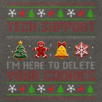 Christmas Tech Support Here To Delete Cookies Xmas Cotton Canvas Backpack