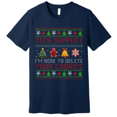 Christmas Tech Support Here To Delete Cookies Xmas Premium T-Shirt