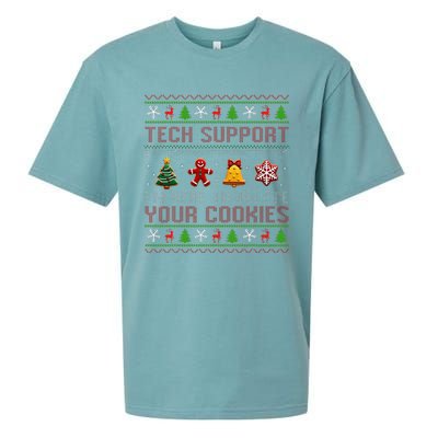 Christmas Tech Support Here To Delete Cookies Xmas Sueded Cloud Jersey T-Shirt